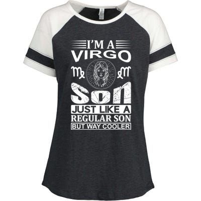 Im A Virgo Son Meaningful Gift Funny Virgo Quote Funny Gift Enza Ladies Jersey Colorblock Tee