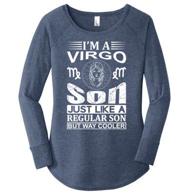 Im A Virgo Son Meaningful Gift Funny Virgo Quote Funny Gift Women's Perfect Tri Tunic Long Sleeve Shirt