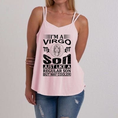 Im A Virgo Son Meaningful Gift Funny Virgo Quote Funny Gift Women's Strappy Tank