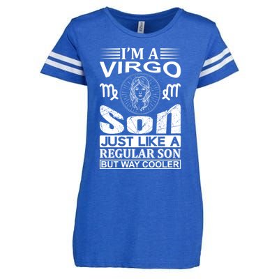 Im A Virgo Son Meaningful Gift Funny Virgo Quote Funny Gift Enza Ladies Jersey Football T-Shirt