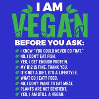 I Am Vegan Before You Ask Veganism Vegetarian Vegan Funny Gift 16 in Basic Backpack