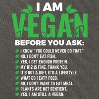 I Am Vegan Before You Ask Veganism Vegetarian Vegan Funny Gift Cotton Canvas Backpack