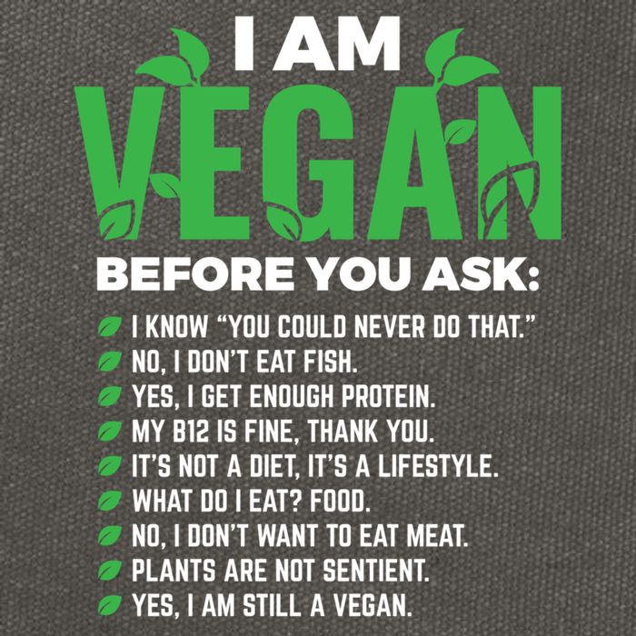 I Am Vegan Before You Ask Veganism Vegetarian Vegan Funny Gift Cotton Canvas Backpack
