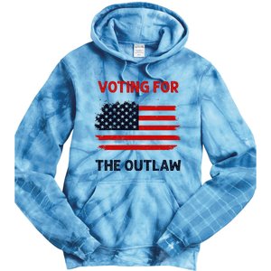 I Am Voting For The Outlaw 2024 Bold Election Statement Tie Dye Hoodie