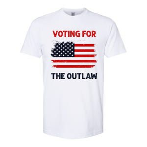 I Am Voting For The Outlaw 2024 Bold Election Statement Softstyle CVC T-Shirt