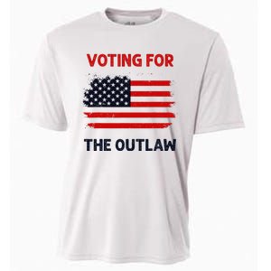 I Am Voting For The Outlaw 2024 Bold Election Statement Cooling Performance Crew T-Shirt