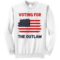 I Am Voting For The Outlaw 2024 Bold Election Statement Sweatshirt