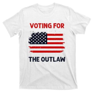 I Am Voting For The Outlaw 2024 Bold Election Statement T-Shirt