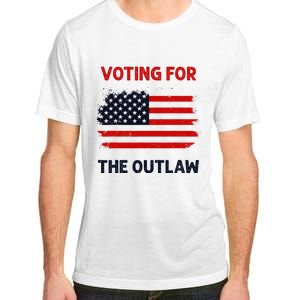 I Am Voting For The Outlaw 2024 Bold Election Statement Adult ChromaSoft Performance T-Shirt