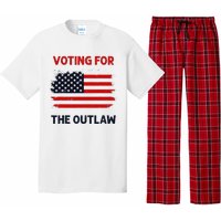 I Am Voting For The Outlaw 2024 Bold Election Statement Pajama Set