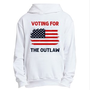 I Am Voting For The Outlaw 2024 Bold Election Statement Urban Pullover Hoodie