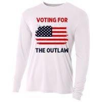 I Am Voting For The Outlaw 2024 Bold Election Statement Cooling Performance Long Sleeve Crew