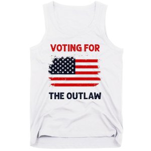 I Am Voting For The Outlaw 2024 Bold Election Statement Tank Top