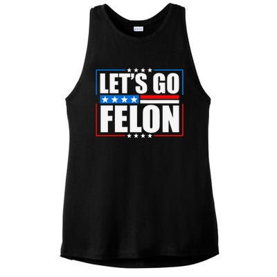 I Am Voting Convicted Felon 2024 Trump Lets Go Felon Ladies PosiCharge Tri-Blend Wicking Tank