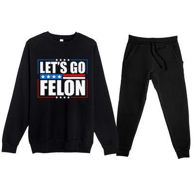 I Am Voting Convicted Felon 2024 Trump Lets Go Felon Premium Crewneck Sweatsuit Set