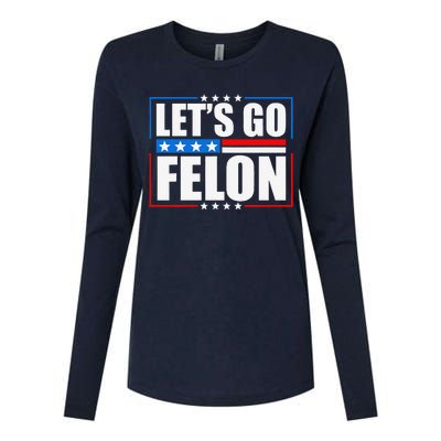 I Am Voting Convicted Felon 2024 Trump Lets Go Felon Womens Cotton Relaxed Long Sleeve T-Shirt