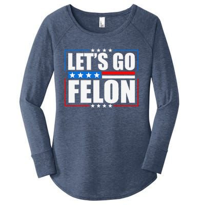 I Am Voting Convicted Felon 2024 Trump Lets Go Felon Women's Perfect Tri Tunic Long Sleeve Shirt