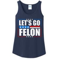 I Am Voting Convicted Felon 2024 Trump Lets Go Felon Ladies Essential Tank