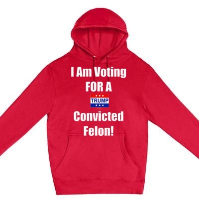 I Am Voting For A Convicted Felon Trump 2024 Premium Pullover Hoodie