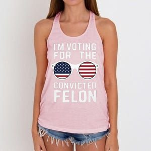 I Am Voting For A Convicted Felon Trump 2024 Women's Knotted Racerback Tank