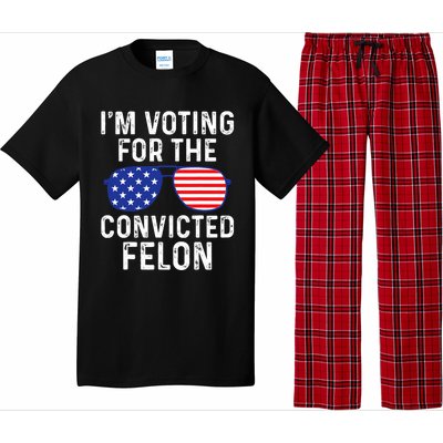 I Am Voting For A Convicted Felon Trump 2024 Sunglasses Design Pajama Set