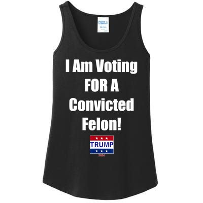 I Am Voting For A Convicted Felon Trump 2024 Ladies Essential Tank