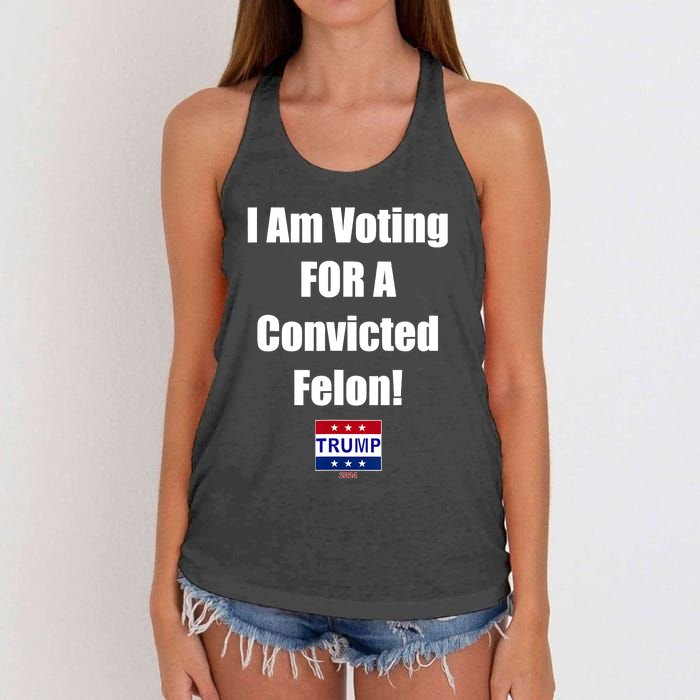 I Am Voting For A Convicted Felon Trump 2024 Women's Knotted Racerback Tank