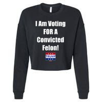 I Am Voting For A Convicted Felon Trump 2024 Cropped Pullover Crew