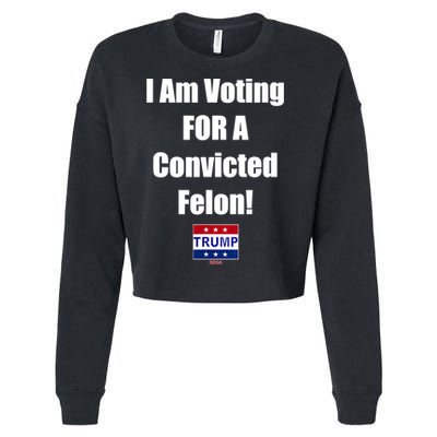 I Am Voting For A Convicted Felon Trump 2024 Cropped Pullover Crew