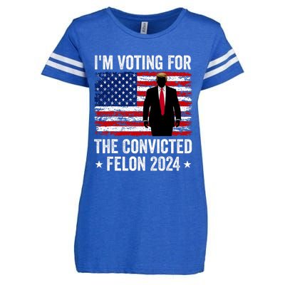 I Am Voting Convicted Felon 2024 Enza Ladies Jersey Football T-Shirt