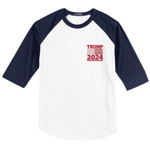 I Am Voting For The Convicted Felon Trump 2024 Usa Flag Front And Back Baseball Sleeve Shirt