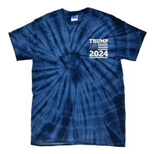 I Am Voting For The Convicted Felon Trump 2024 Usa Flag Front And Back Tie-Dye T-Shirt