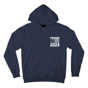 I Am Voting For The Convicted Felon Trump 2024 Usa Flag Front And Back Tall Hoodie