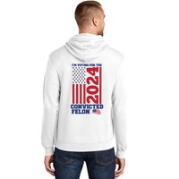 I Am Voting For The Convicted Felon Trump 2024 Usa Flag Front And Back Hoodie