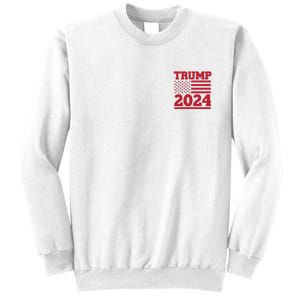 I Am Voting For The Convicted Felon Trump 2024 Usa Flag Front And Back Sweatshirt