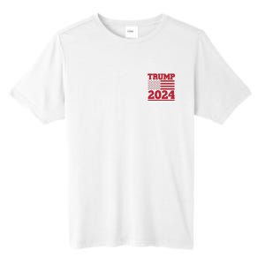 I Am Voting For The Convicted Felon Trump 2024 Usa Flag Front And Back Tall Fusion ChromaSoft Performance T-Shirt