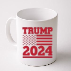 I Am Voting For The Convicted Felon Trump 2024 Usa Flag Front And Back Coffee Mug