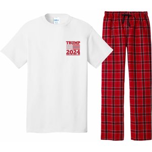 I Am Voting For The Convicted Felon Trump 2024 Usa Flag Front And Back Pajama Set