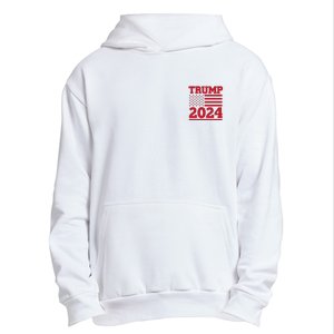 I Am Voting For The Convicted Felon Trump 2024 Usa Flag Front And Back Urban Pullover Hoodie