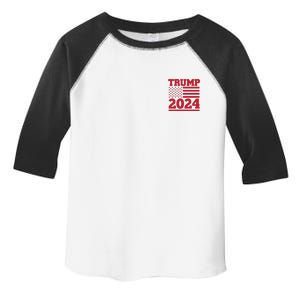 I Am Voting For The Convicted Felon Trump 2024 Usa Flag Front And Back Toddler Fine Jersey T-Shirt