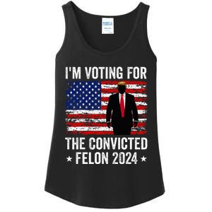 I Am Voting Convicted Felon 2024 Ladies Essential Tank