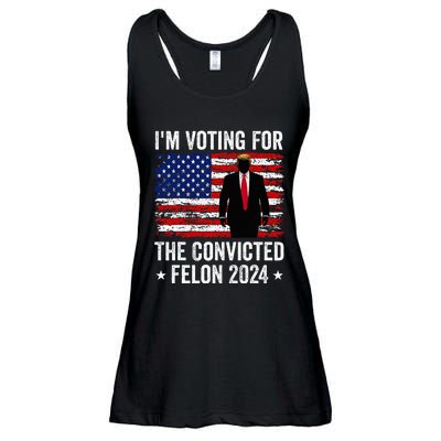 I Am Voting Convicted Felon 2024 Ladies Essential Flowy Tank