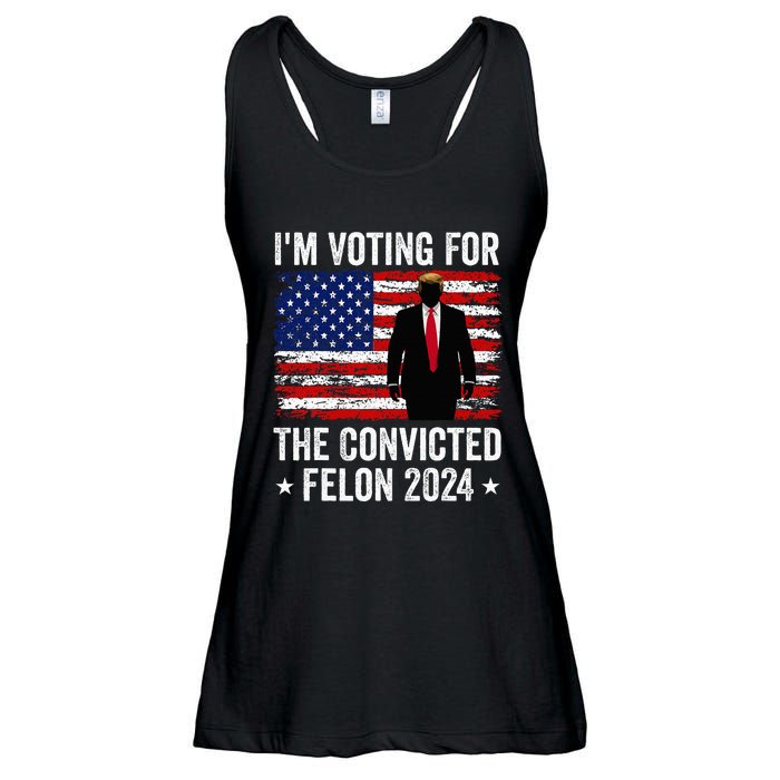 I Am Voting Convicted Felon 2024 Ladies Essential Flowy Tank