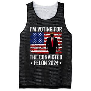 I Am Voting Convicted Felon 2024 Mesh Reversible Basketball Jersey Tank