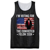 I Am Voting Convicted Felon 2024 Mesh Reversible Basketball Jersey Tank