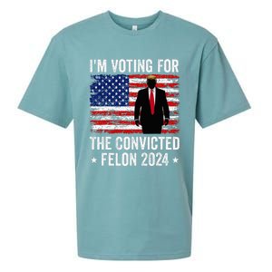 I Am Voting Convicted Felon 2024 Sueded Cloud Jersey T-Shirt