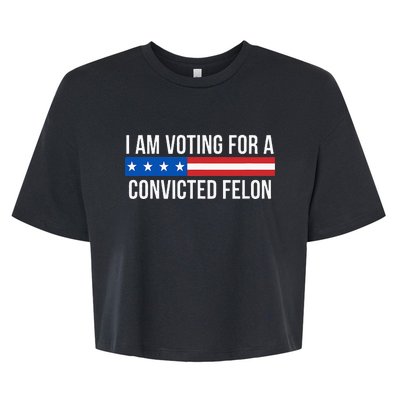 I Am Voting For A Convicted Felon Bella+Canvas Jersey Crop Tee