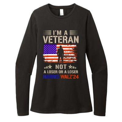 IM A Veteran Not A Sucker Or Loser Anti Trump Gift Womens CVC Long Sleeve Shirt