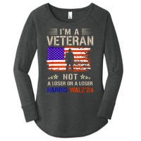 IM A Veteran Not A Sucker Or Loser Anti Trump Gift Women's Perfect Tri Tunic Long Sleeve Shirt