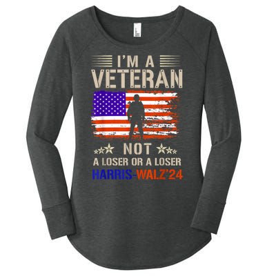 IM A Veteran Not A Sucker Or Loser Anti Trump Gift Women's Perfect Tri Tunic Long Sleeve Shirt